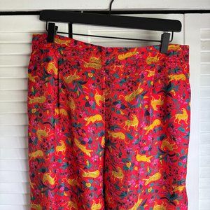 J. Crew Collection Silk Pull-On Pants In Jungle Cat